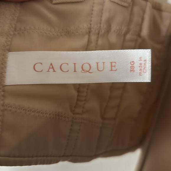 Cacique Lightly Lined Multi-Way Strapless Bra Tan Nude Beige Underwire Size 38G - Picture 3 of 5